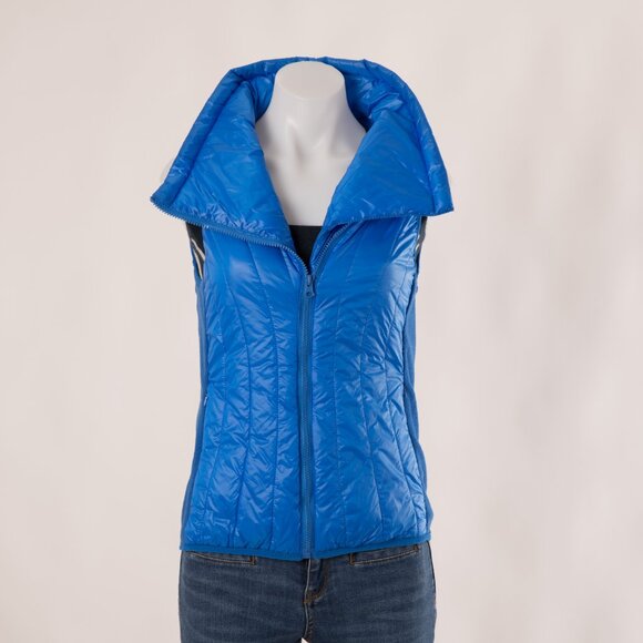 Objet d’Art Athletica Blue Quilted Puffer Vest Size US S - Picture 2 of 9